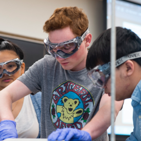 Students doing a science experiment